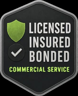 Licensed, insured, and bonded for commercial service
